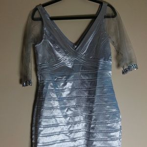 Custom Scarlett Nite Silver Metallic Party Dress